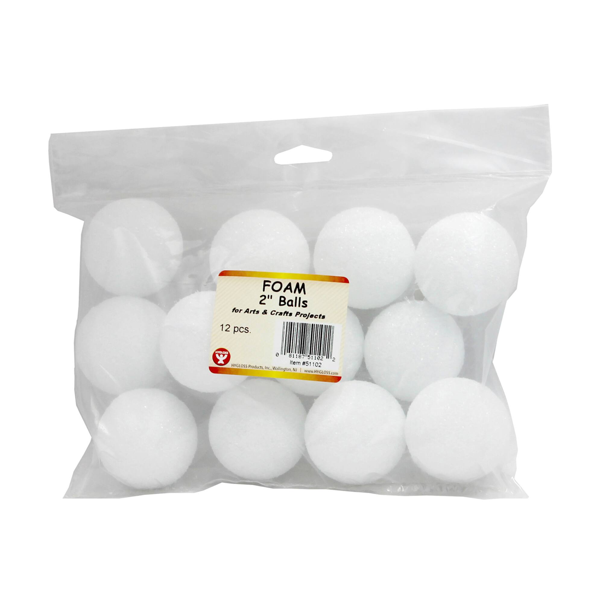 Hygloss® 2" Craft Foam Balls, 3 Packs of 12